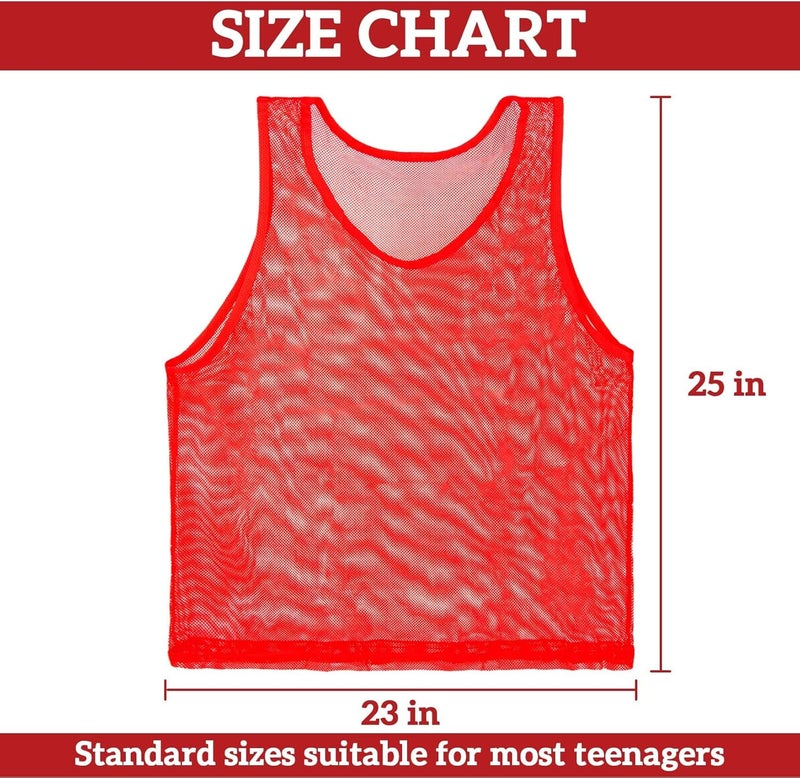 Rainflow Pinnies Soccer Pennies - Set of 6 Team Practice Jersey for Youth Teen Adult,Pennies for Sports,Scrimmage Vest - Image 2